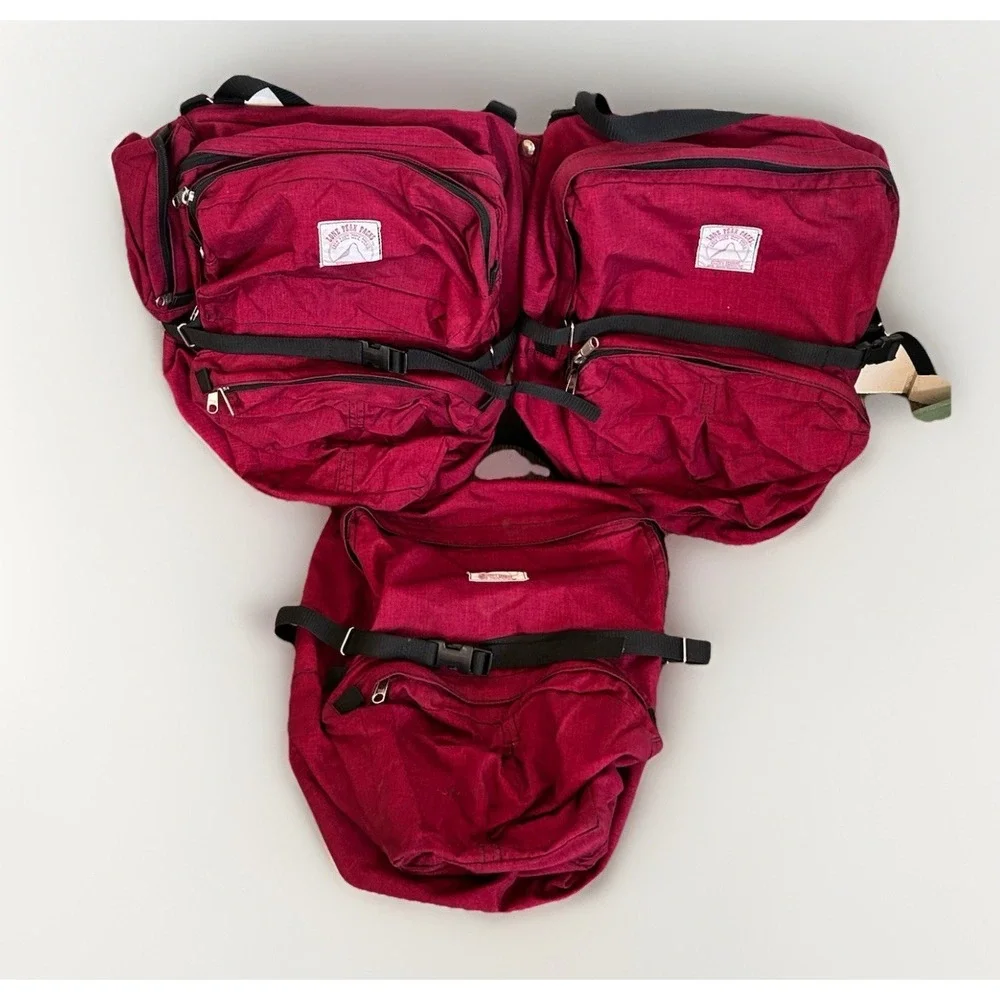Vintage Lone Peak Packs Touring Commuter Cycling Canvas PANNIERS Front/Rear Bags